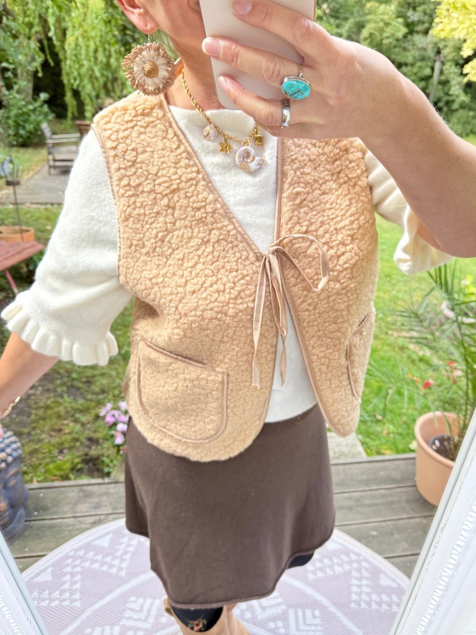 Weste Wölkchen Karamell - FROLLEIN KÄTHE Shop