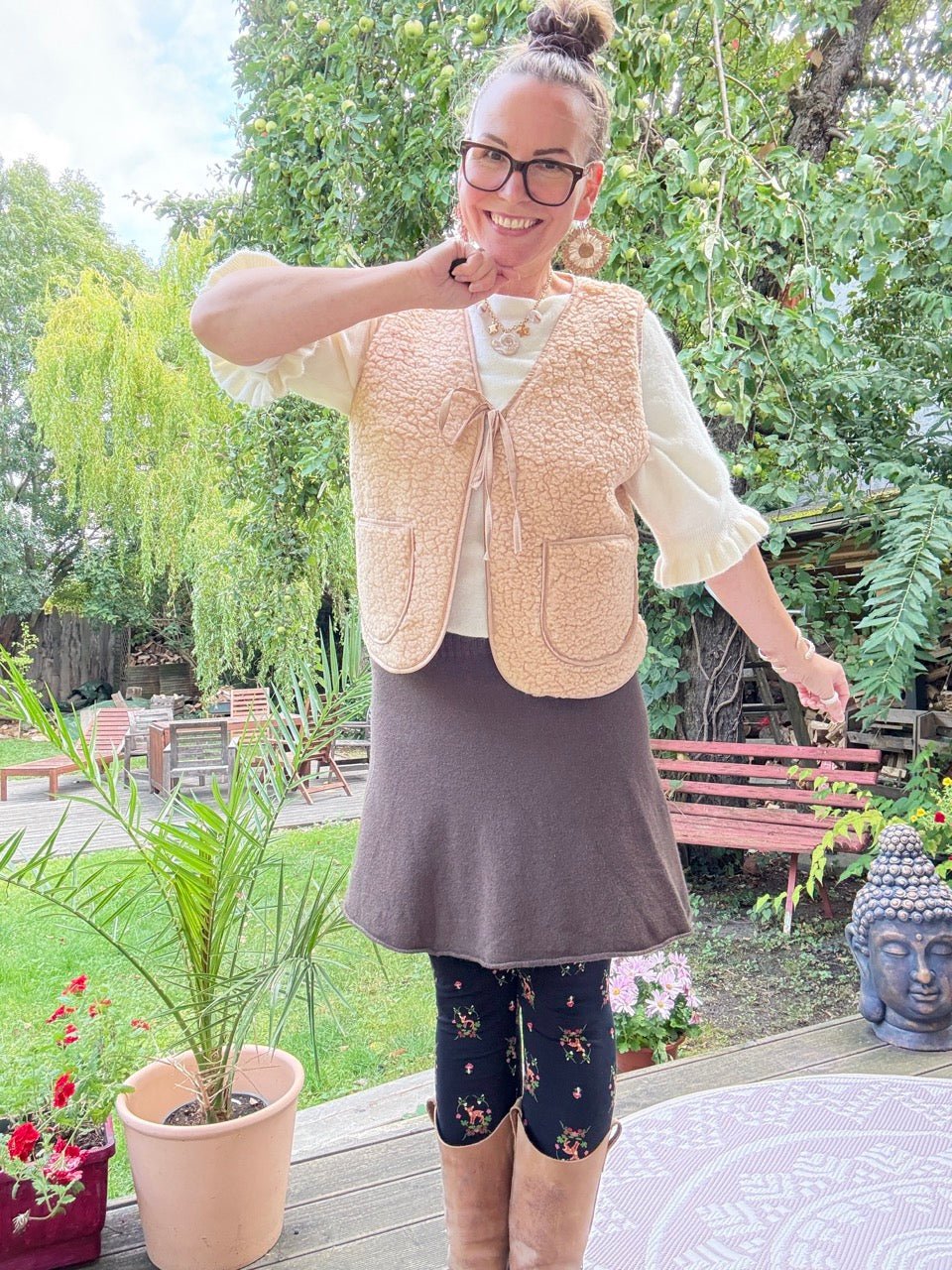 Weste Wölkchen Karamell - FROLLEIN KÄTHE Shop