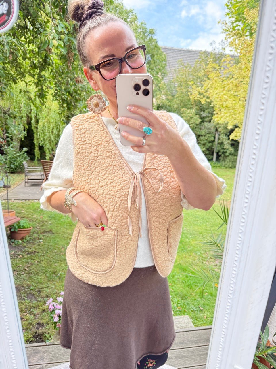 Weste Wölkchen Karamell - FROLLEIN KÄTHE Shop