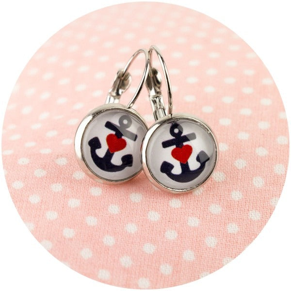 Ohrhänger Herzanker blau ♥Kiki - FROLLEIN KÄTHE Shop