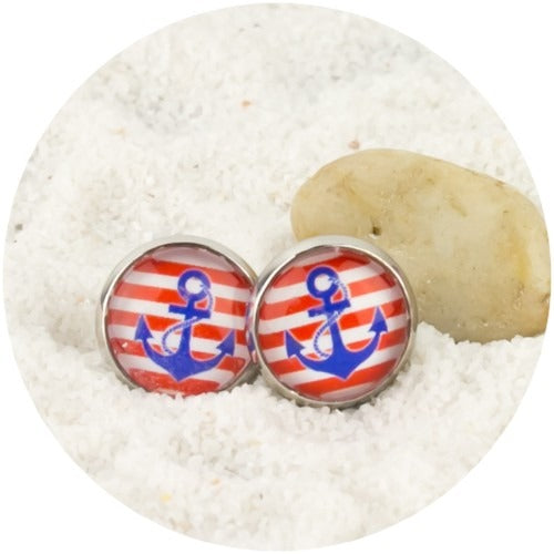 Ohrstecker blauer Anker ♥Kiki - FROLLEIN KÄTHE Shop