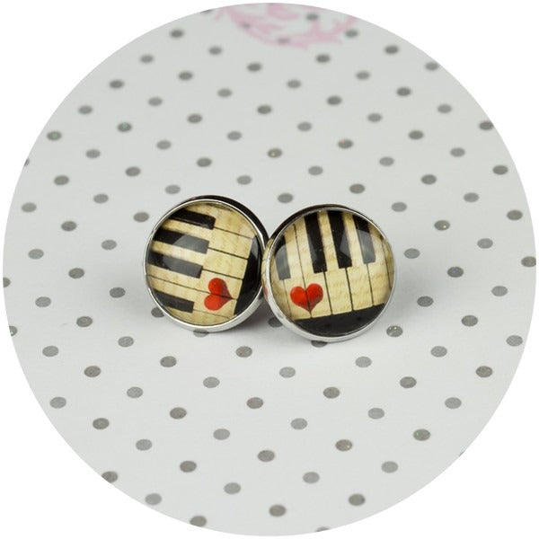 Kiki ♥ Ohrstecker Liebe zum Klavier - FROLLEIN KÄTHE Shop