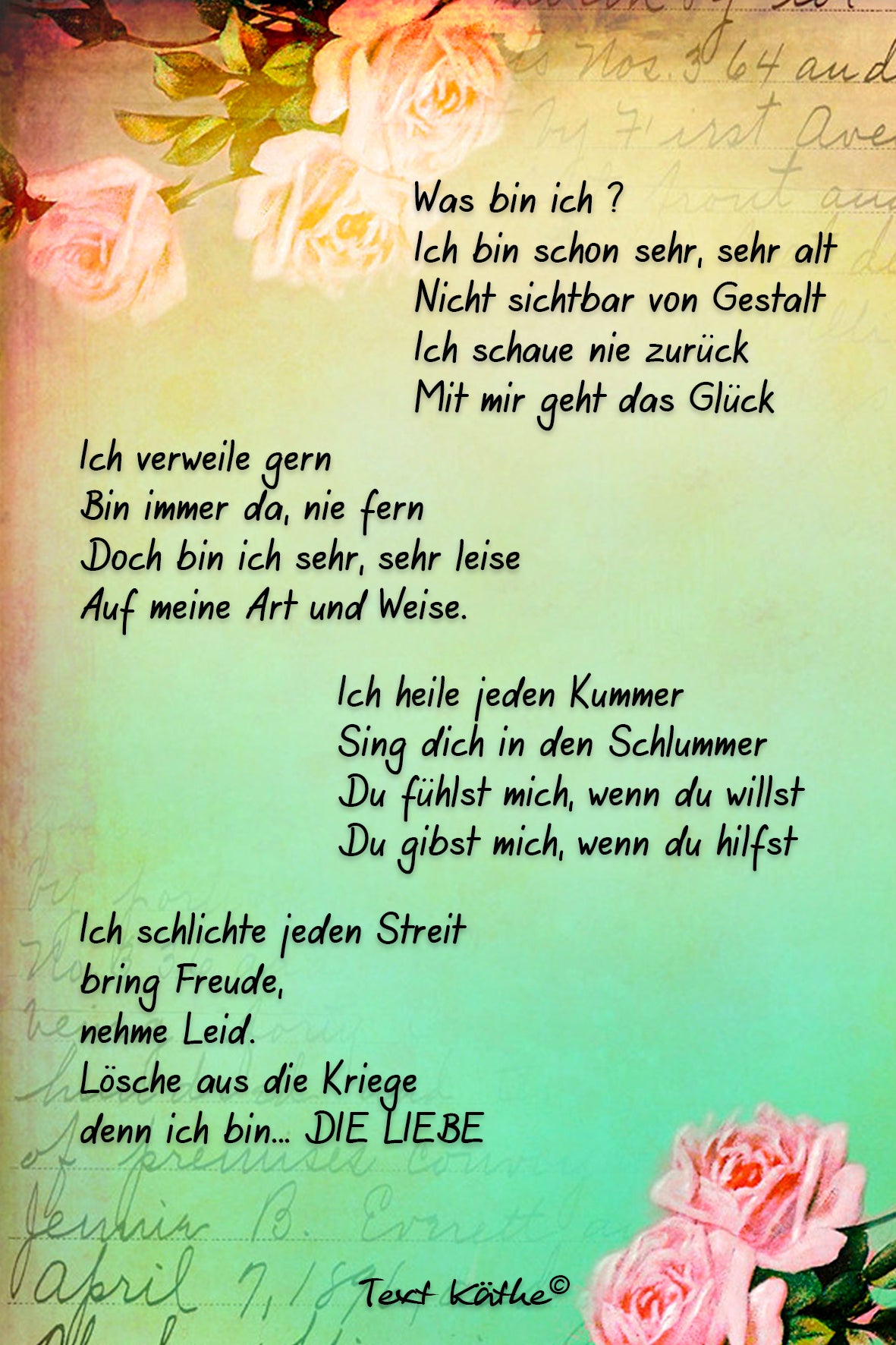 Käthe ♥ Gedicht Was bin ich... - FROLLEIN KÄTHE