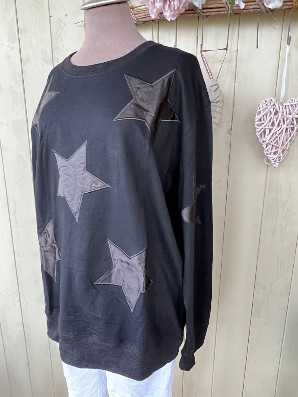 Pulli Sternchen Schwarz