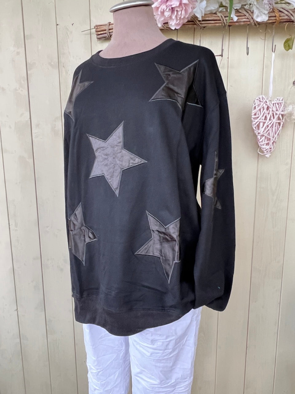 Pulli Sternchen Schwarz