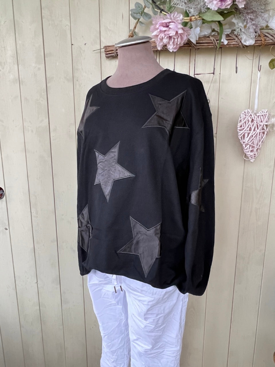 Pulli Sternchen Schwarz