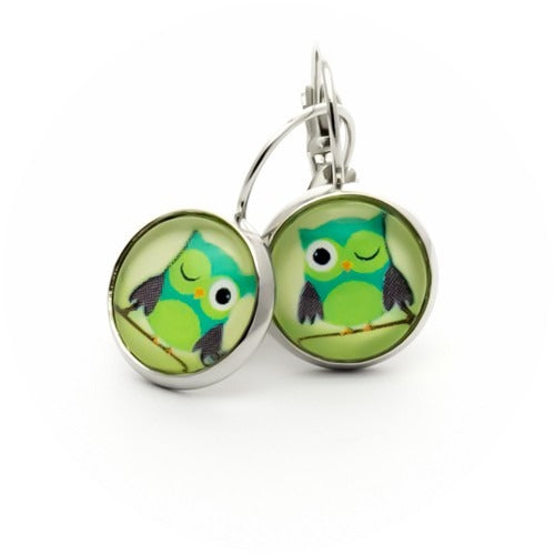 Ohrhänger Kleine Eule Zwinkerndes Äuglein ♥Kiki - FROLLEIN KÄTHE Shop