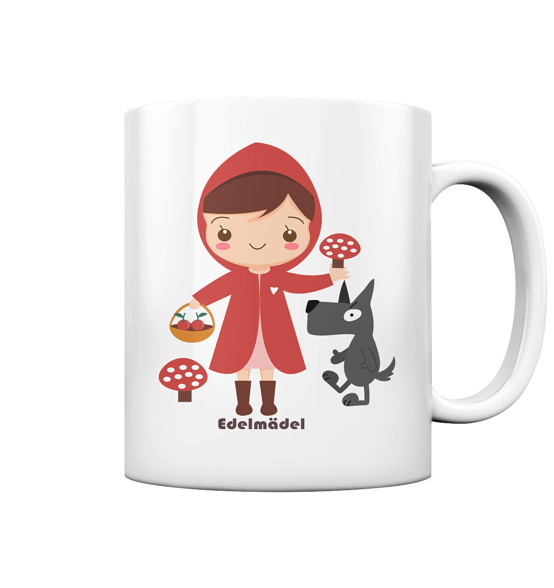 Edelmädel Tasse glossy Rotkäppchen Liebe