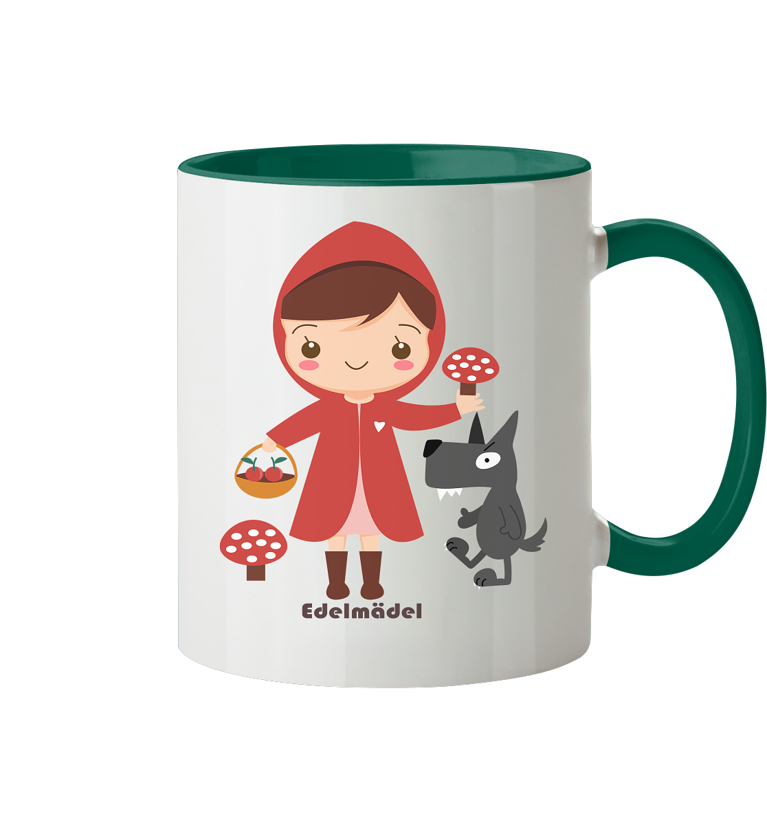 Tasse Rotkäppchen Edelmädel - zweifarbig