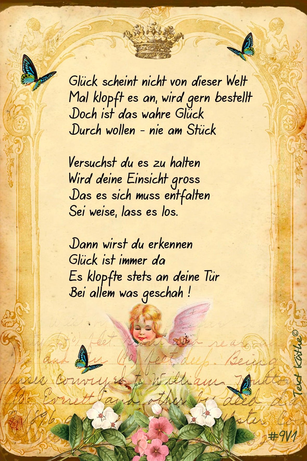 Käthe Gedicht Glück scheint... - FROLLEIN KÄTHE Shop