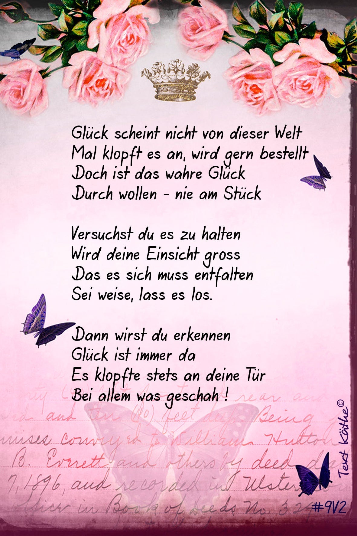 Käthe Gedicht Glück scheint... - FROLLEIN KÄTHE Shop
