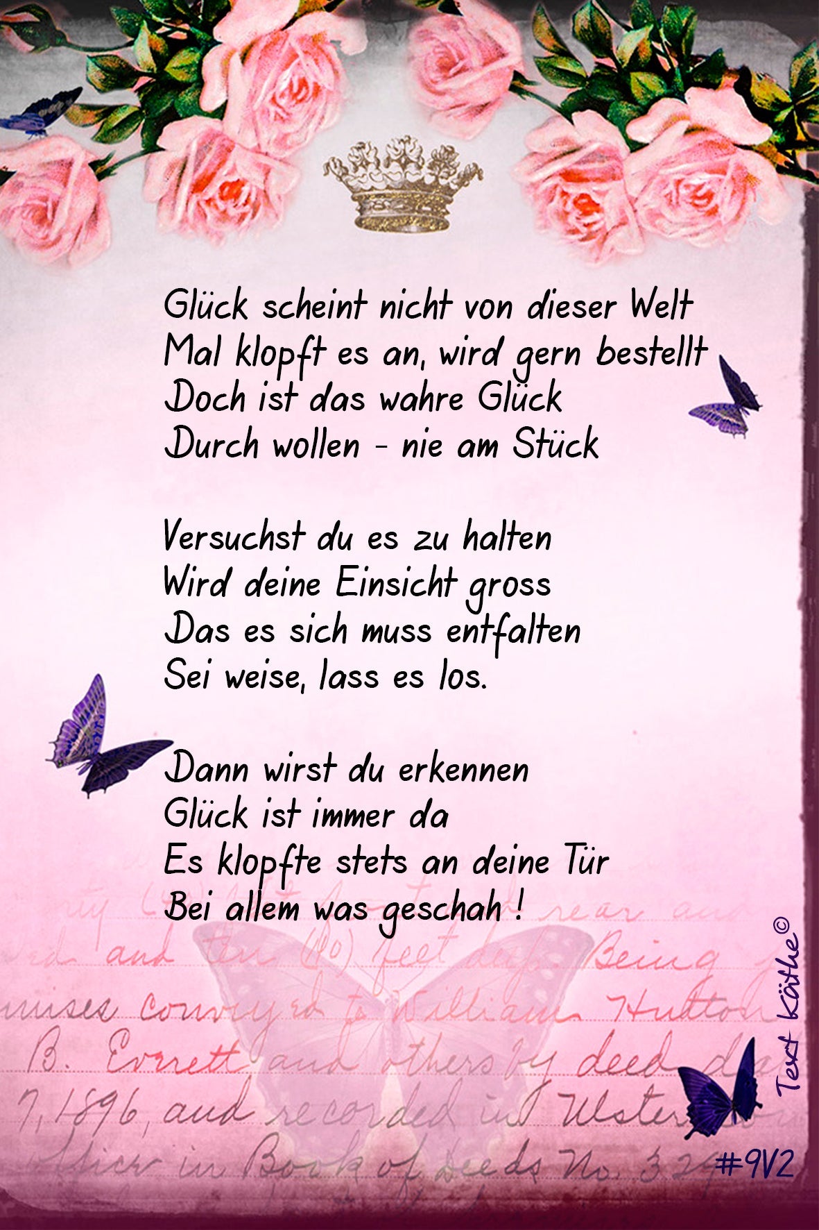 Käthe Gedicht Glück scheint... - FROLLEIN KÄTHE Shop
