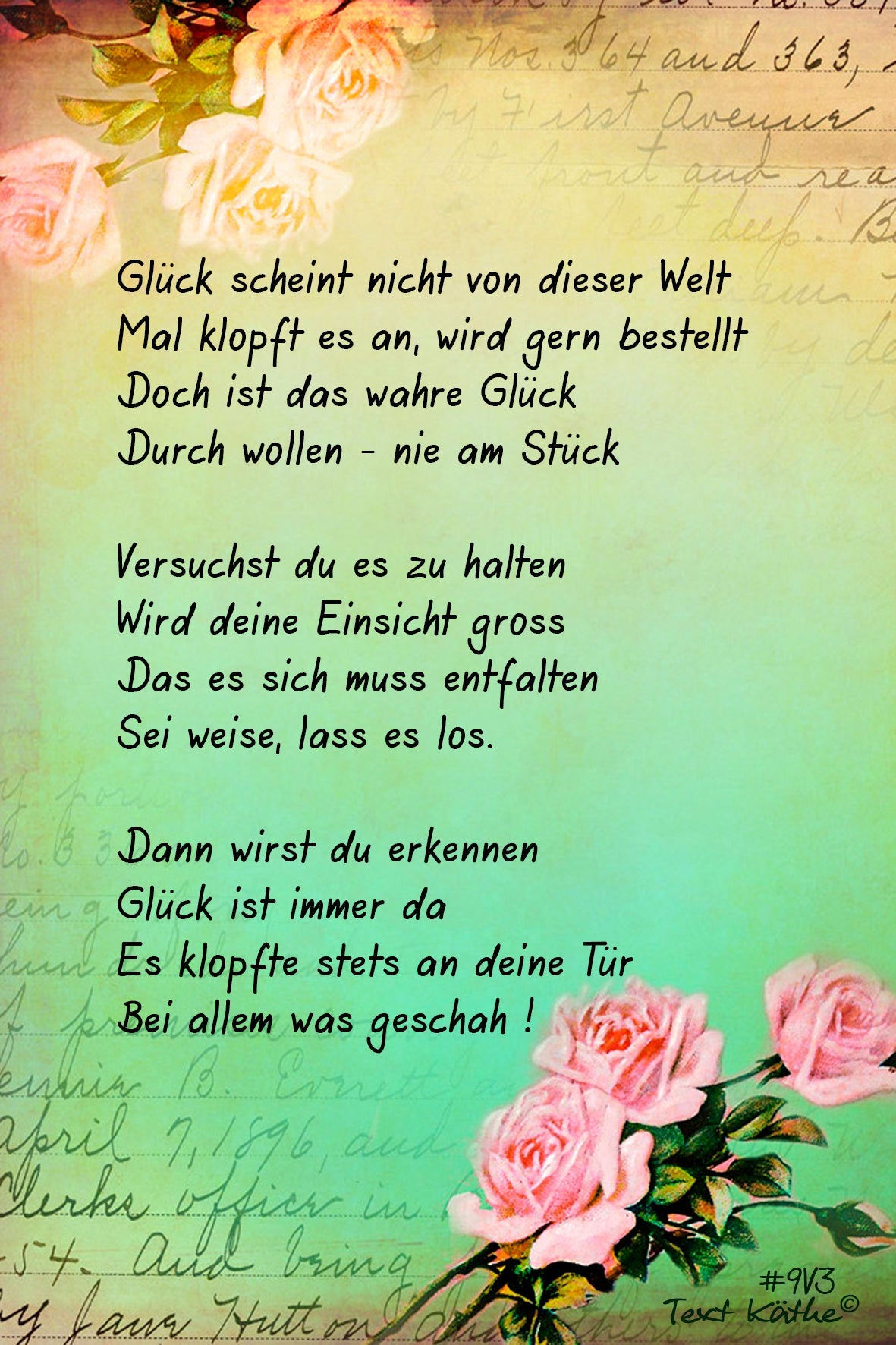 Käthe Gedicht Glück scheint... - FROLLEIN KÄTHE Shop