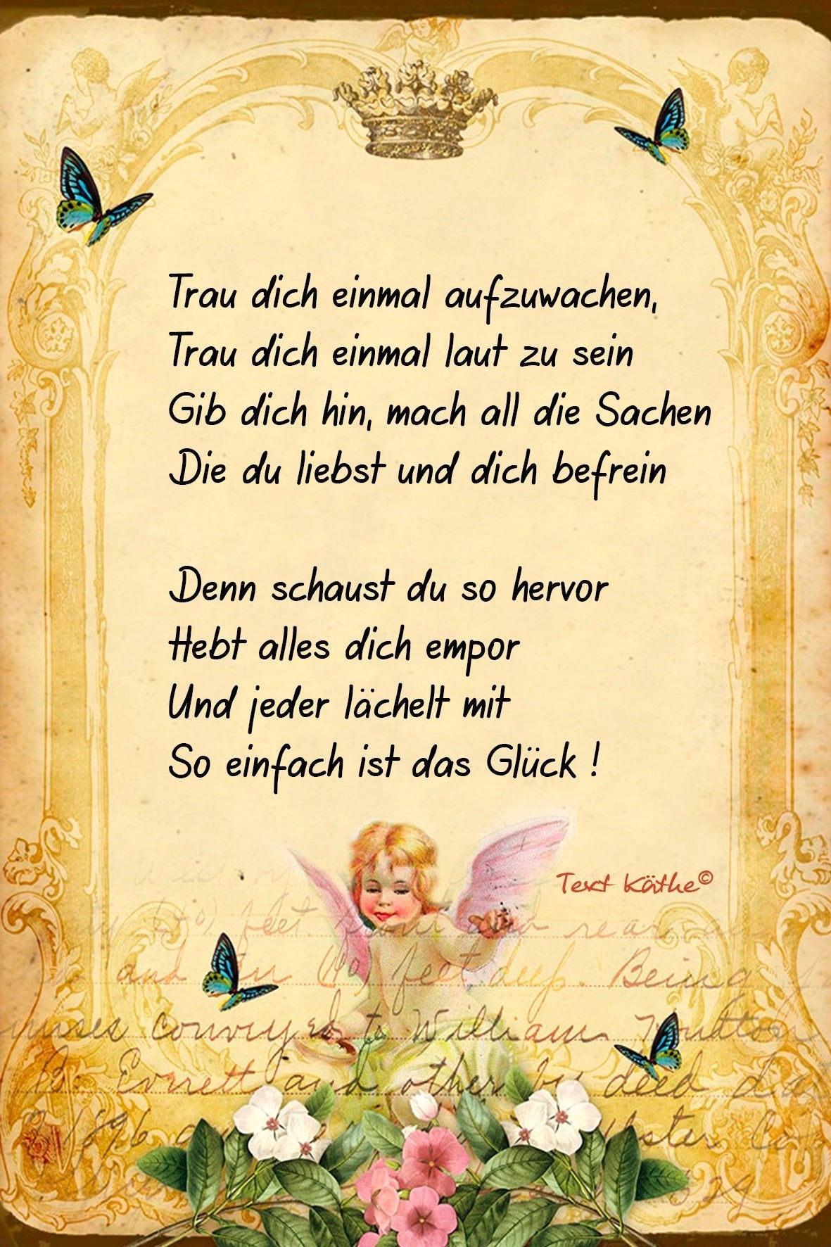 Käthe Gedicht Trau Dich... - FROLLEIN KÄTHE Shop