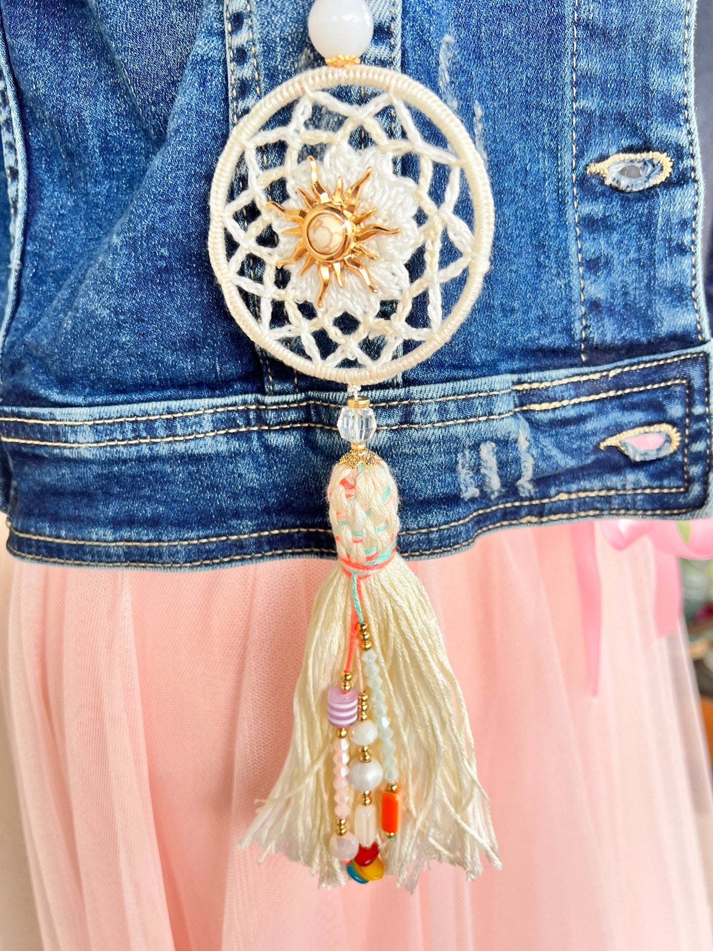 Kette Traumfänger Weiß - FROLLEIN KÄTHE Shop