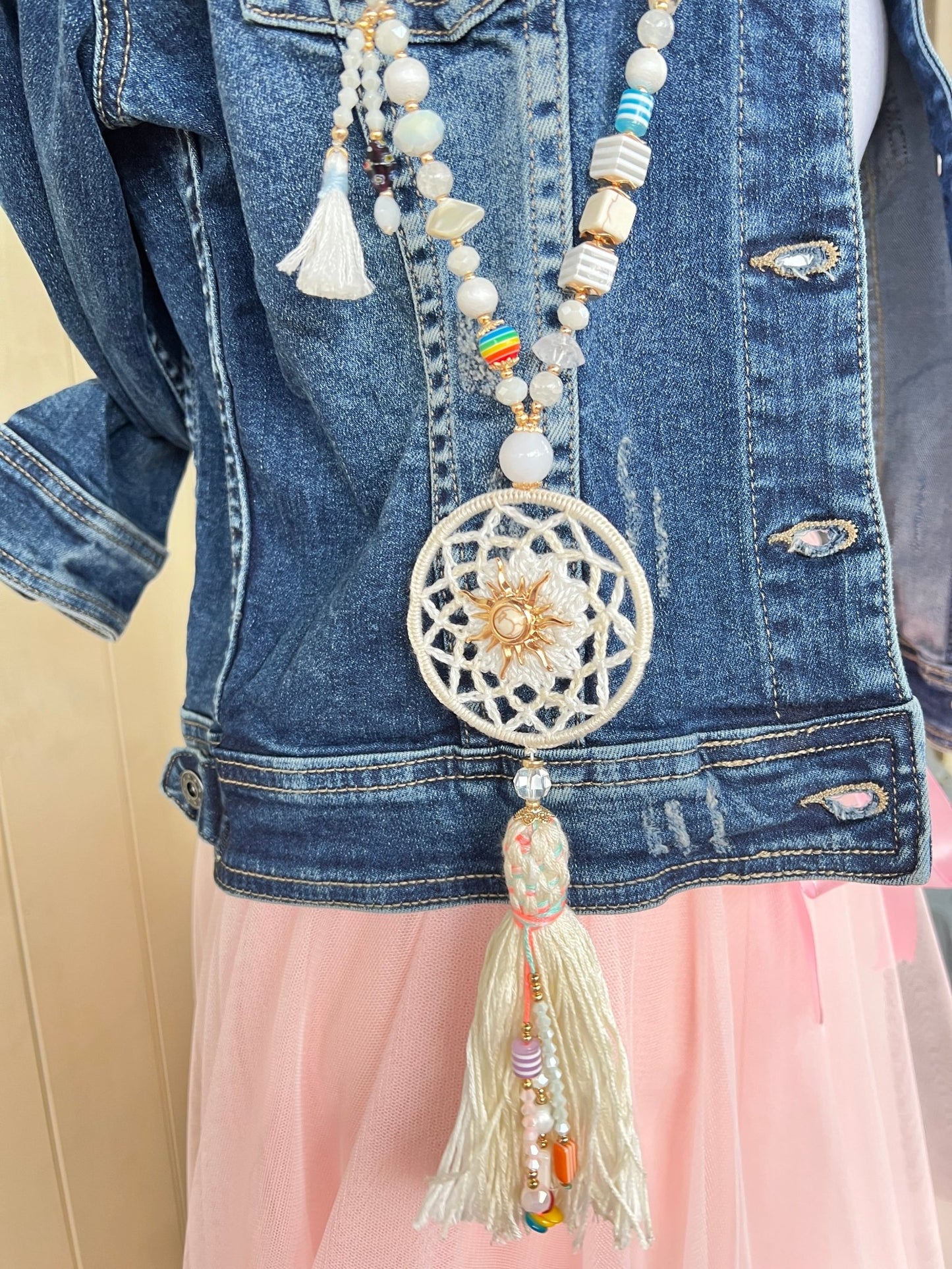 Kette Traumfänger Weiß - FROLLEIN KÄTHE Shop