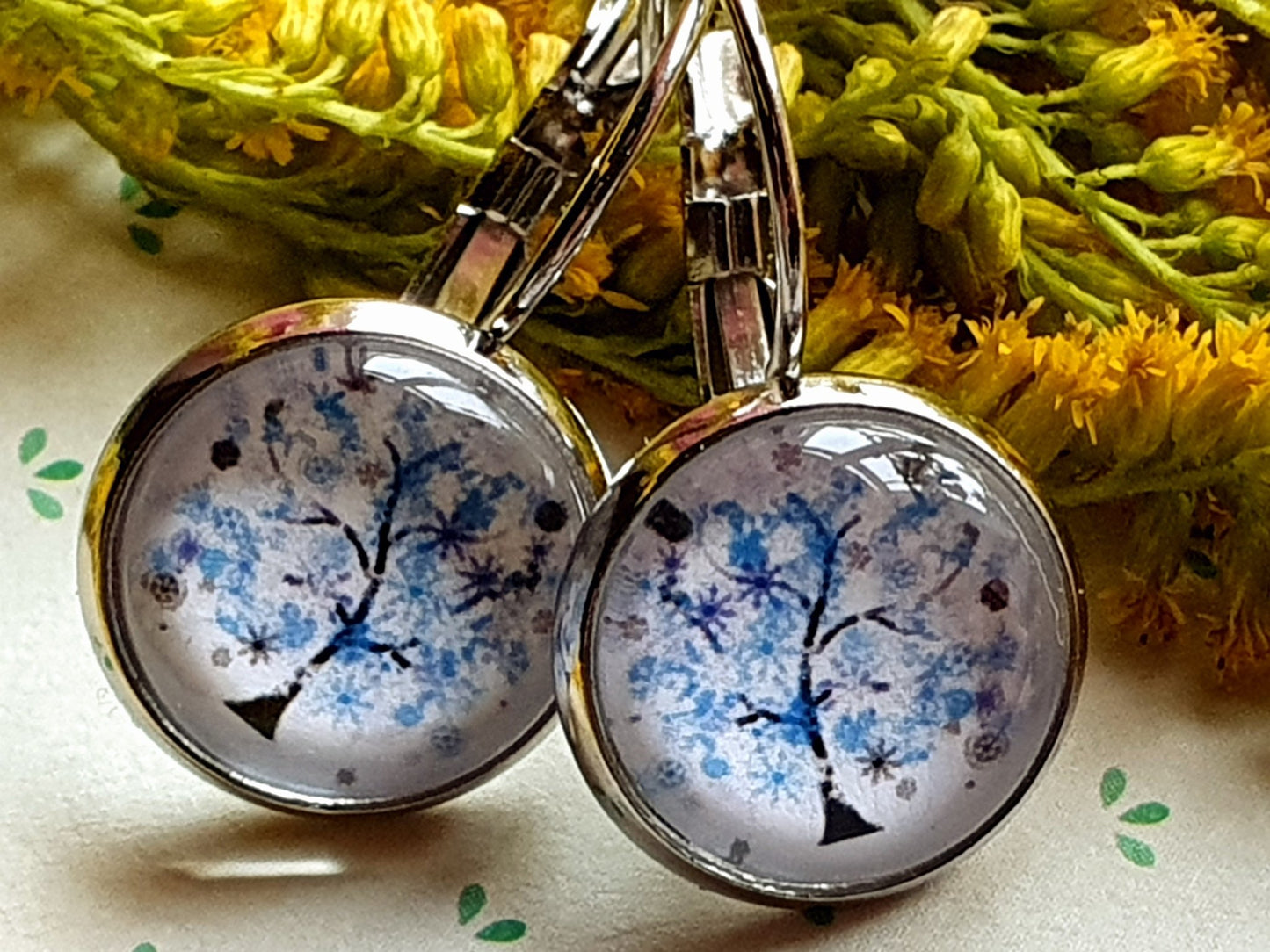 Kiki ♥ Ohrhänger ,, TraumBaum " Blau - FROLLEIN KÄTHE Shop