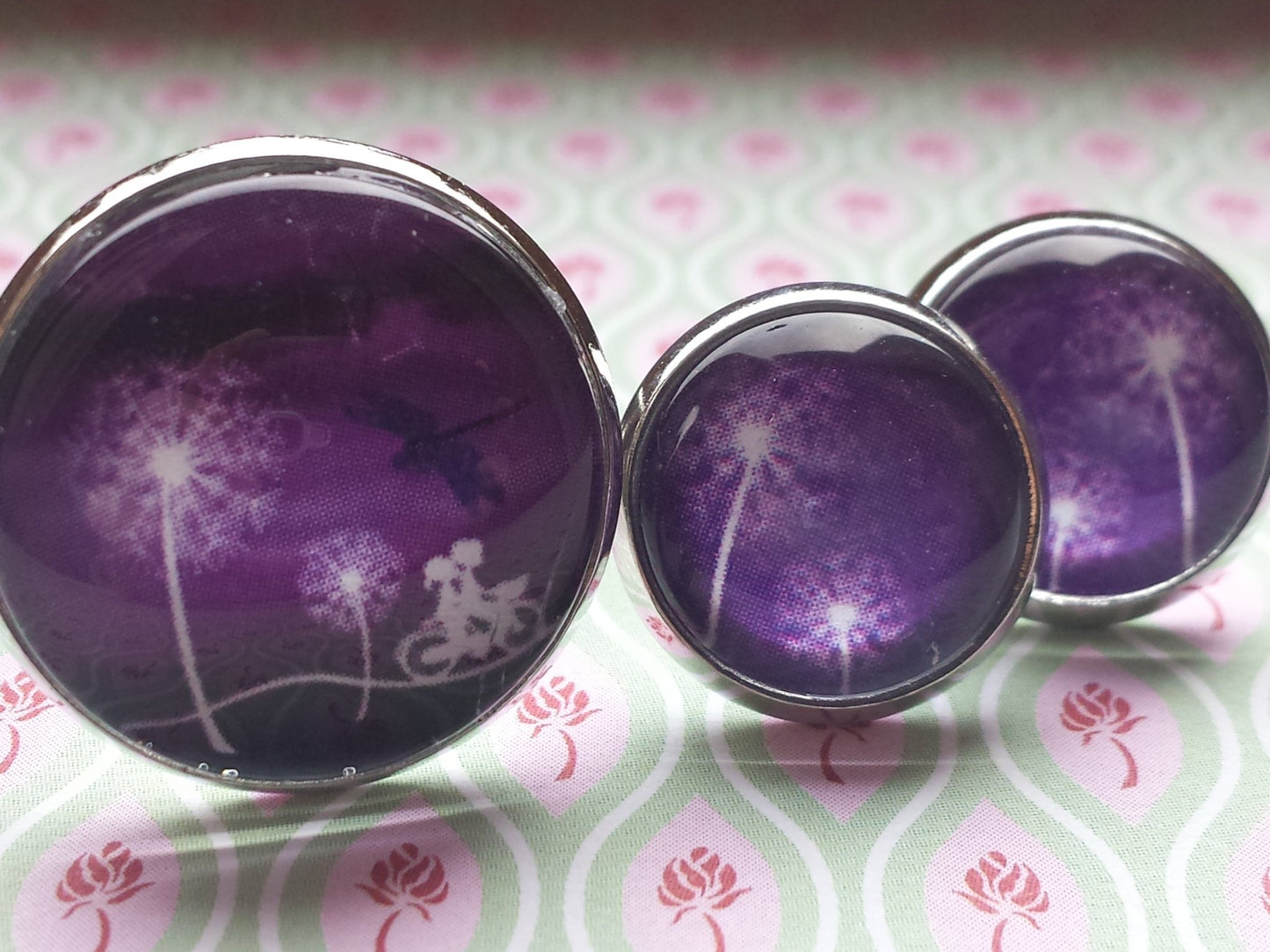 Kiki ♥ Ohrstecker ,, Pusteblume " Lila - FROLLEIN KÄTHE Shop