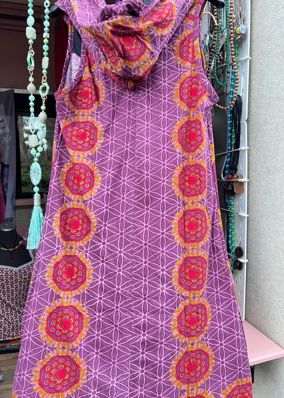 Kleid Blume des Lebens Violett Gold - FROLLEIN KÄTHE Shop