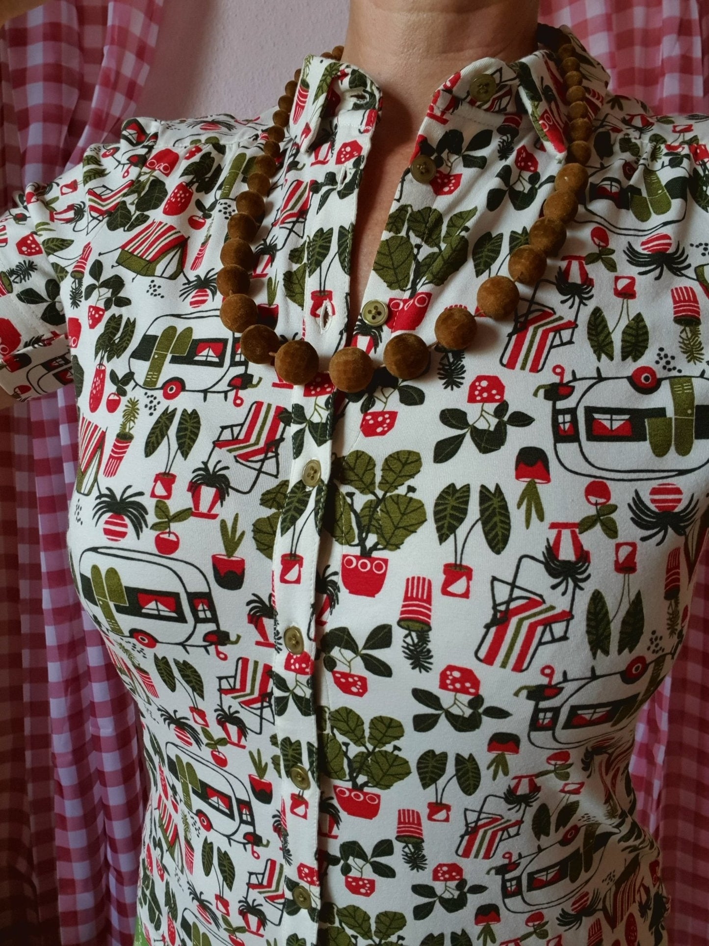 Kugel Kette Beige / Braun - FROLLEIN KÄTHE Shop