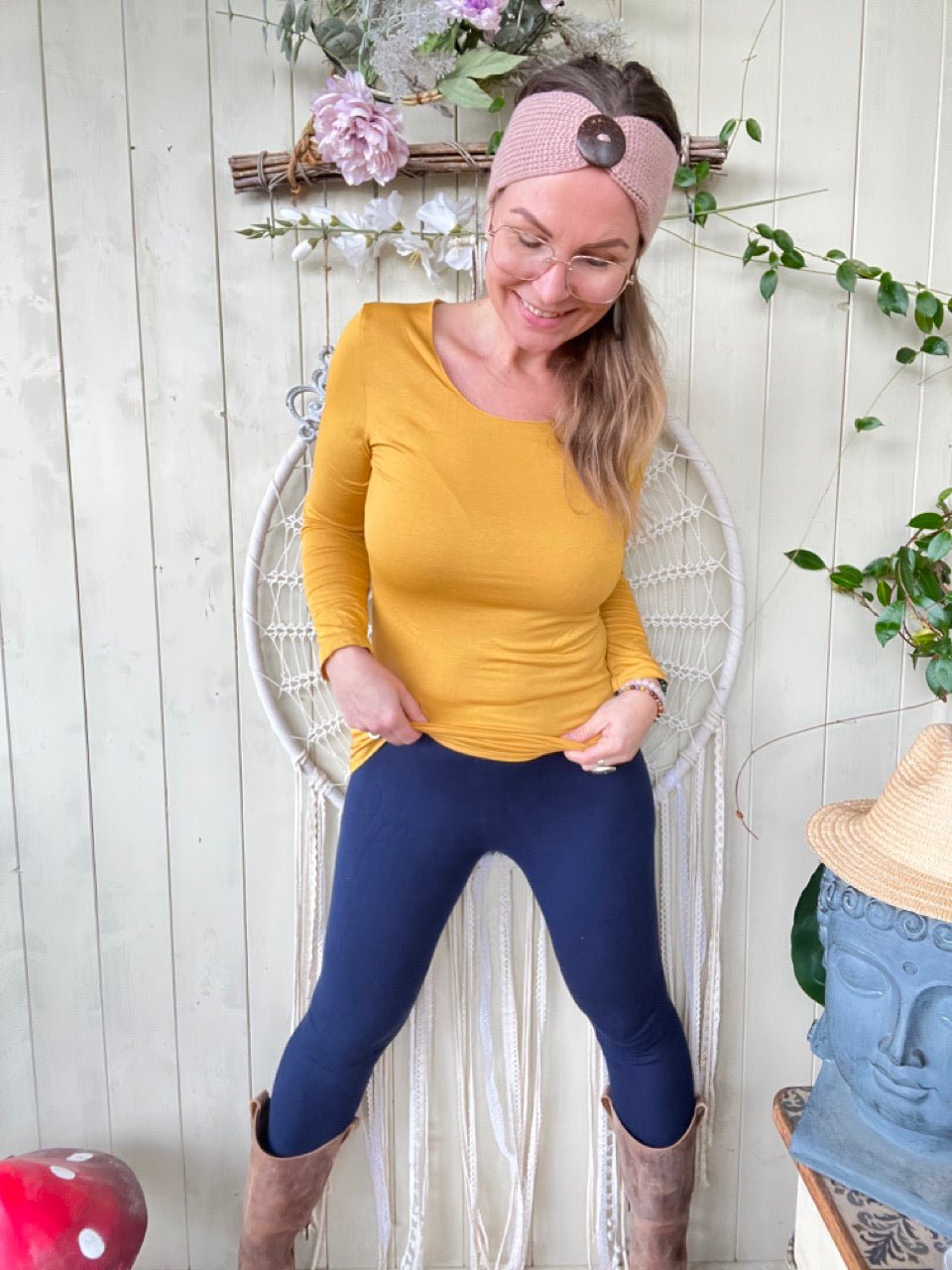 Leggings Strickschick Dunkelblau - FROLLEIN KÄTHE Shop