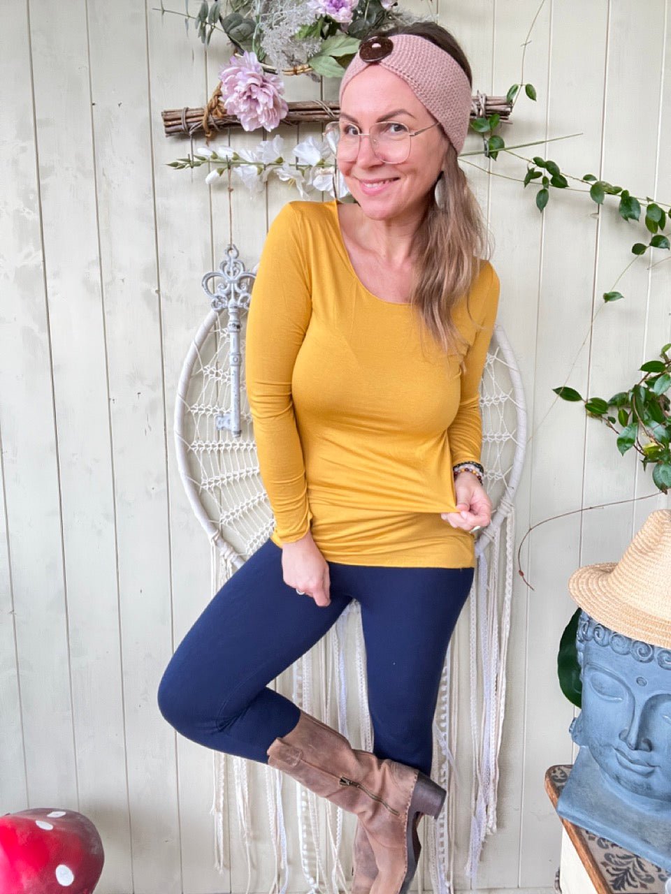 Leggings Strickschick Dunkelblau - FROLLEIN KÄTHE Shop
