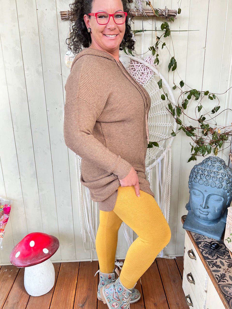 Leggings Strickschick Gelb - FROLLEIN KÄTHE Shop