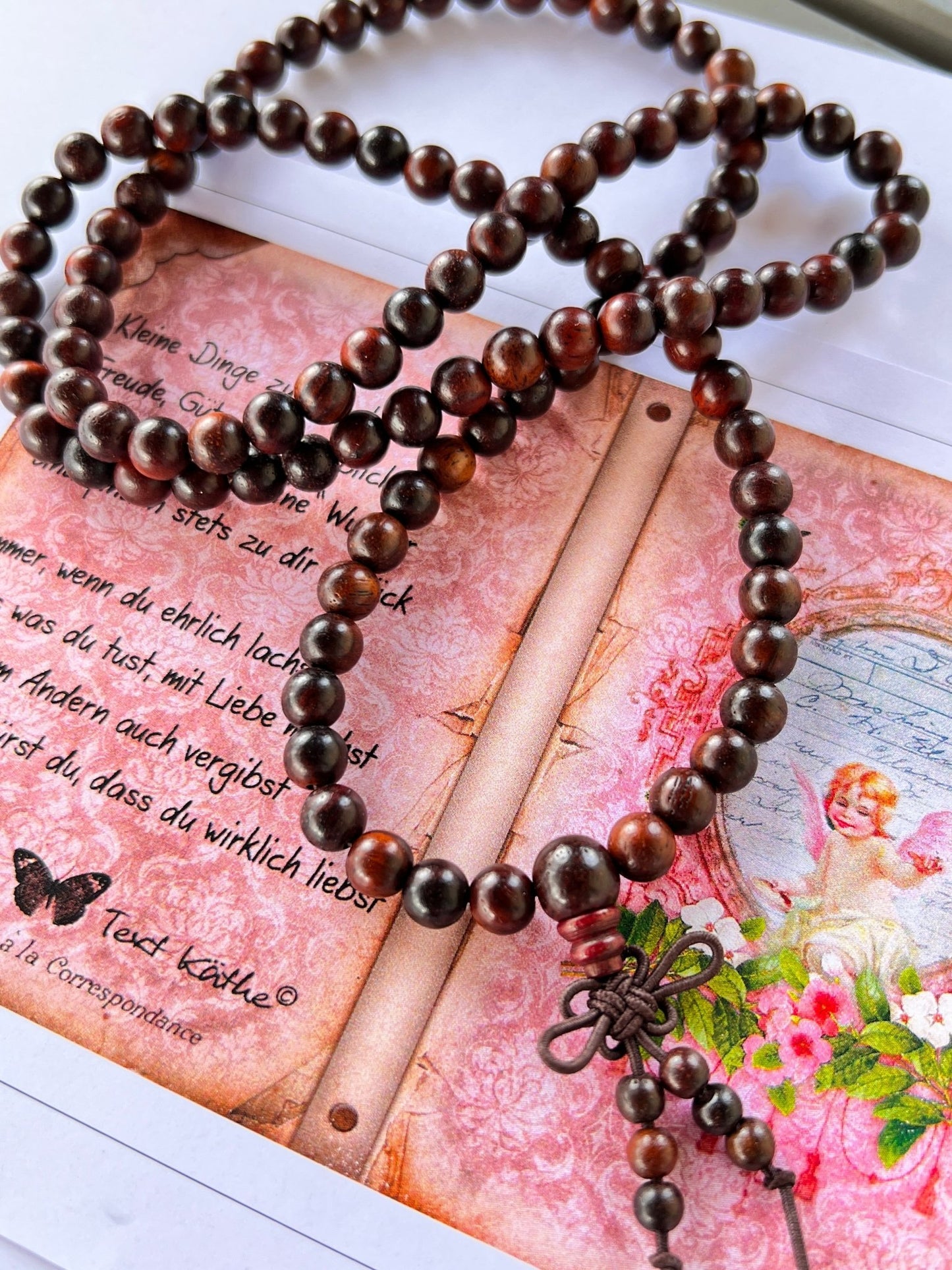 Mala Meditationkette - Hoffnung - Rotbraun - FROLLEIN KÄTHE Shop