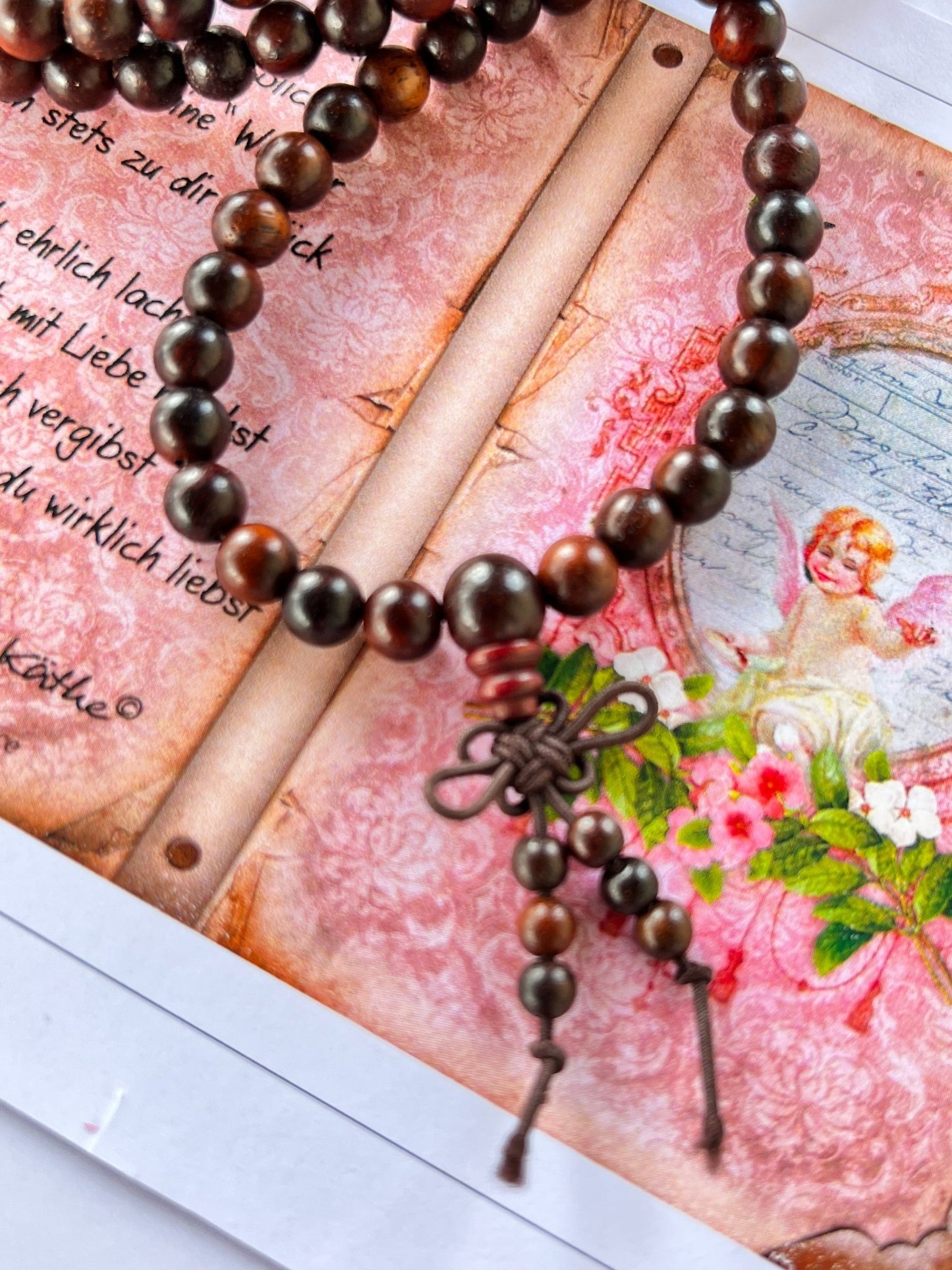 Mala Meditationkette - Hoffnung - Rotbraun - FROLLEIN KÄTHE Shop
