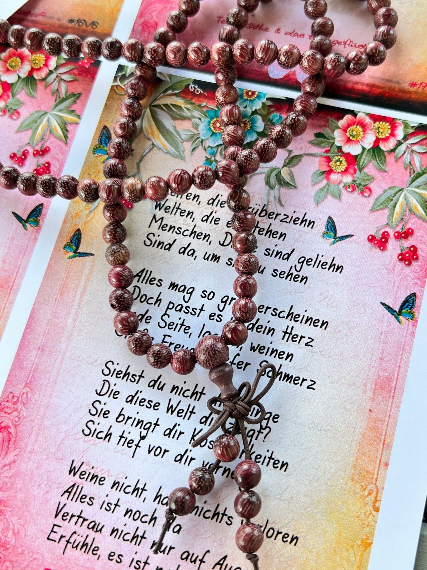 Mala Meditationkette - Hoffnung - Rotbraun - FROLLEIN KÄTHE Shop