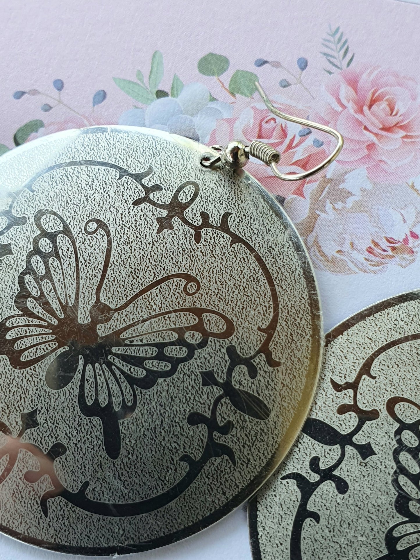 Ohrhänger Schmetterling Rund - FROLLEIN KÄTHE Shop