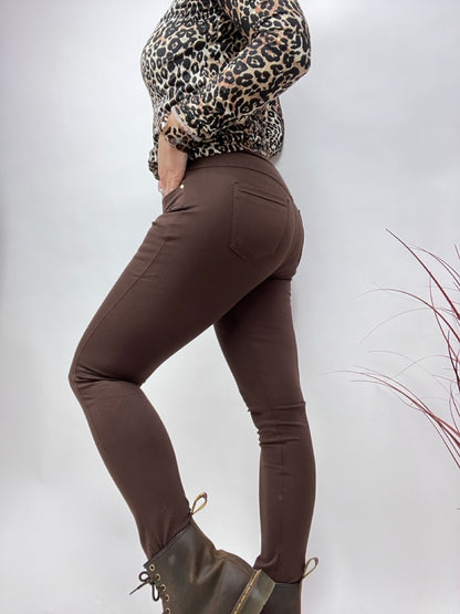 Jeggings Hose Larina Braun