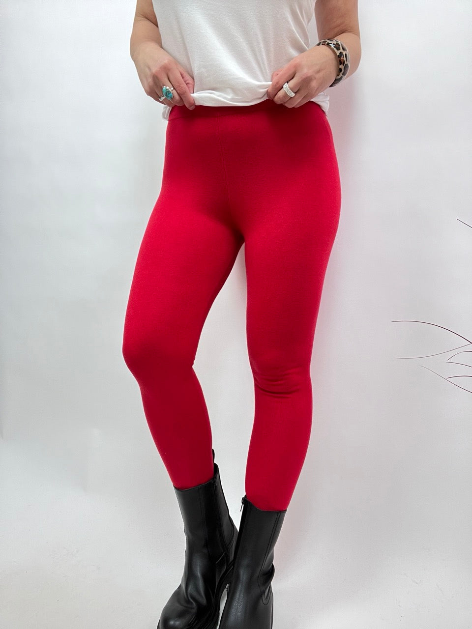 Leggings Strickschick Rot