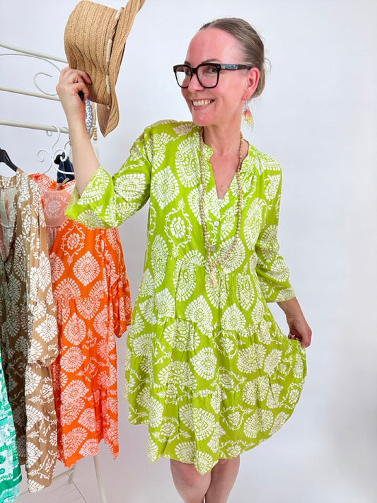 Kleid Tunika Morgenstund Limette