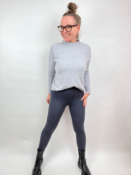 Leggings Taillenhose Alltagsheld Grau