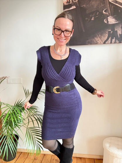 Kleid Lissy Violett mit Gürtel