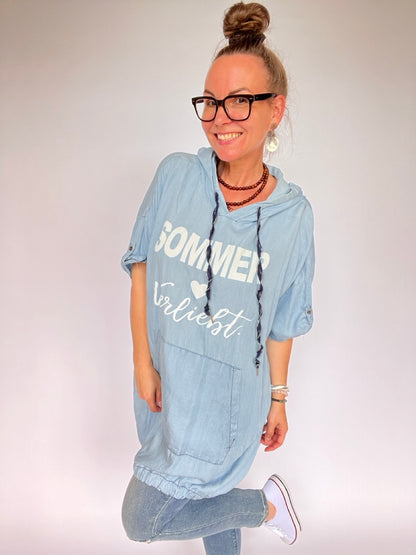 Long Shirt Sommer Verliebt Denim Hell