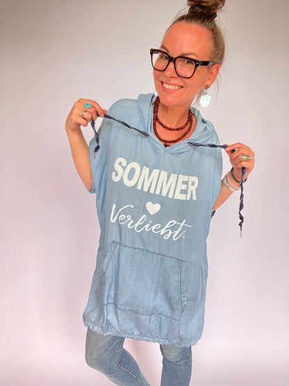 Long Shirt Sommer Verliebt Denim Hell