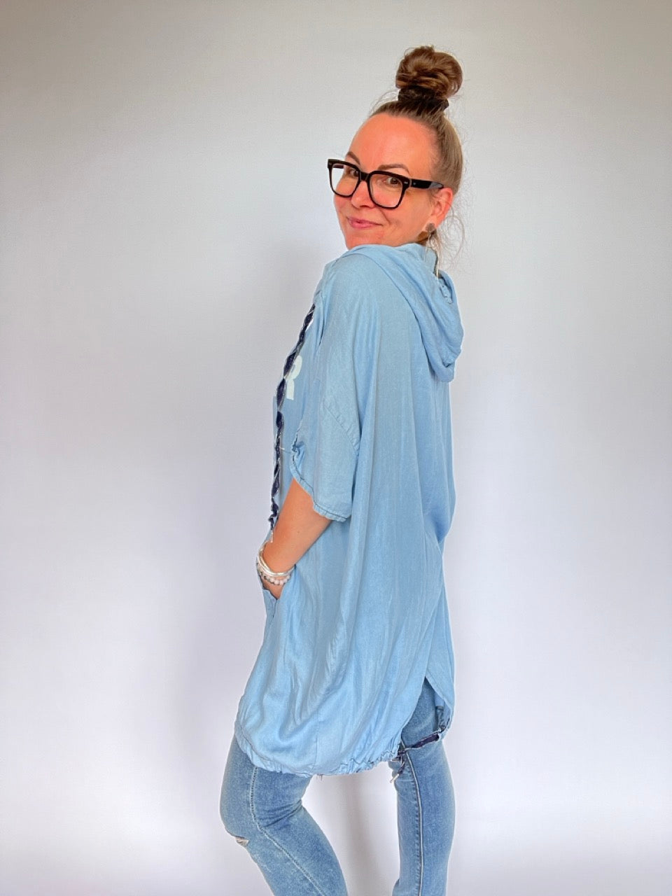 Long Shirt Sommer Verliebt Denim Hell