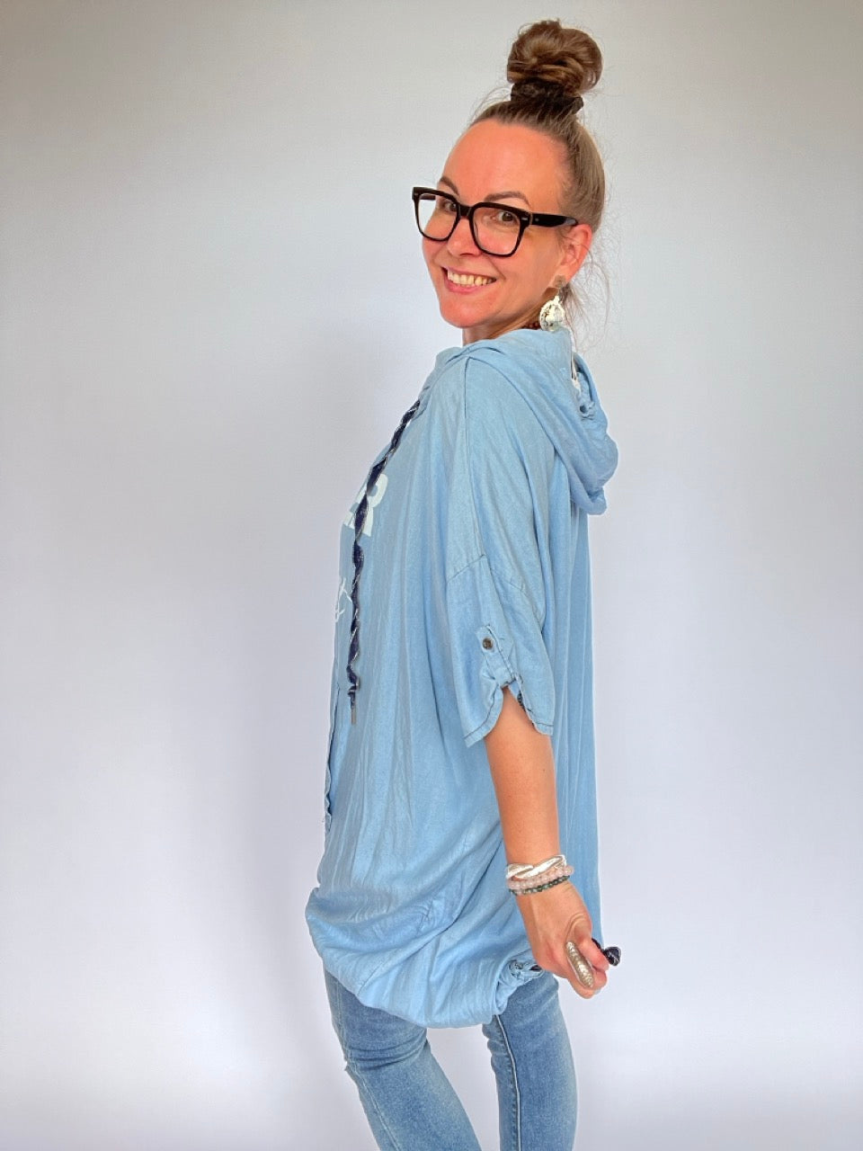 Long Shirt Sommer Verliebt Denim Hell