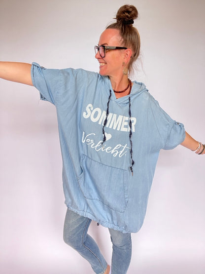 Long Shirt Sommer Verliebt Denim Hell