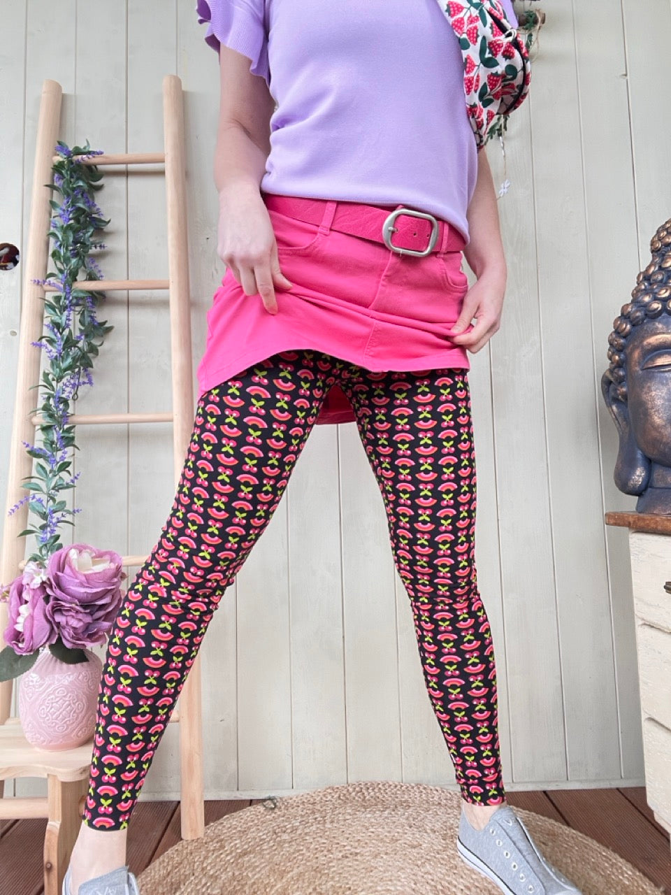 Leggings Rainbow Schwarz