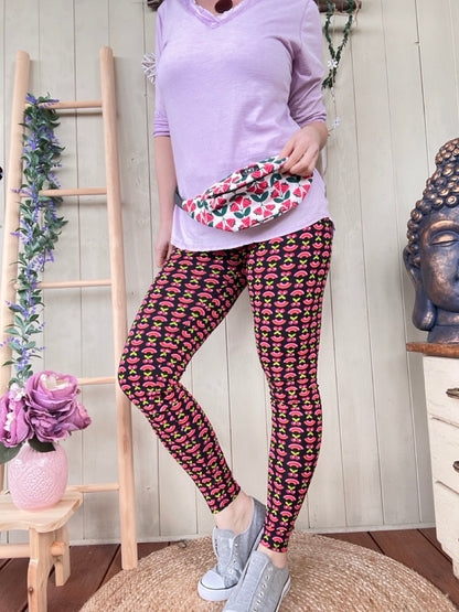 Leggings Rainbow Schwarz