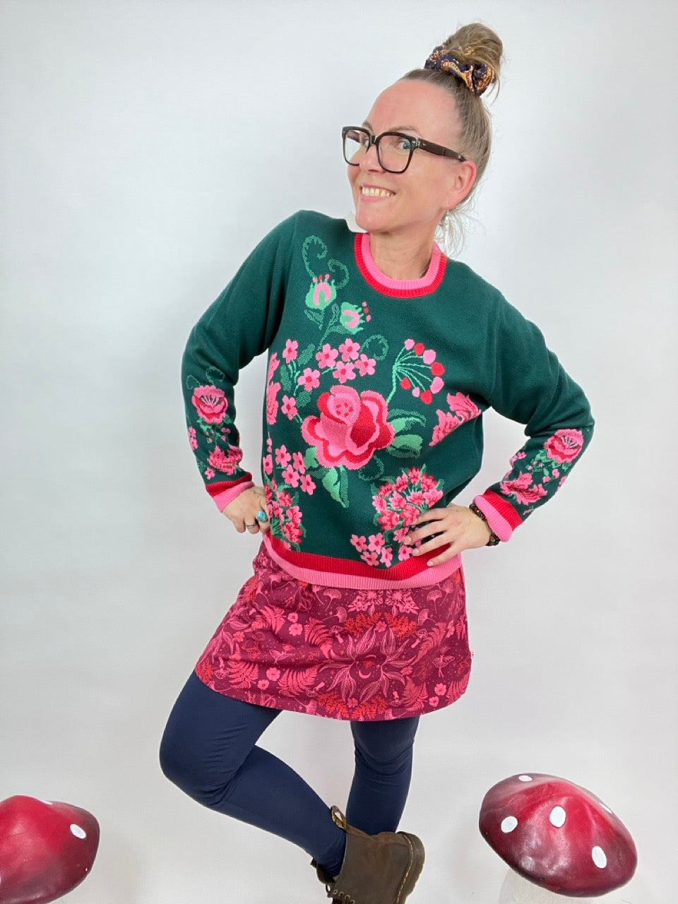 Pulli Flora Türkis