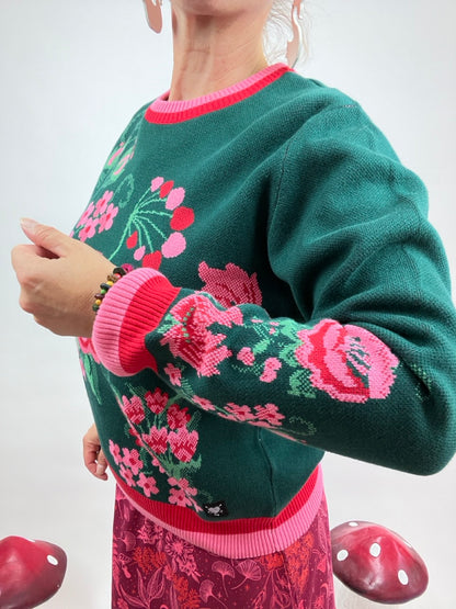 Pulli Flora Türkis