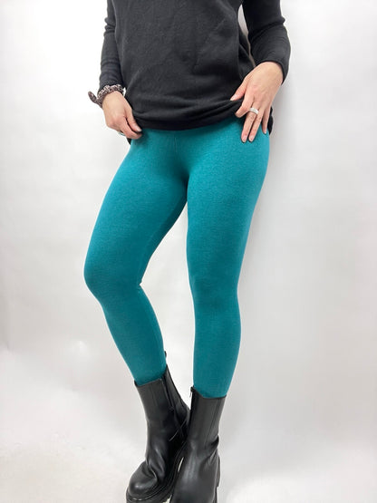 Leggings Strickschick Türkis