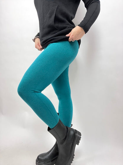 Leggings Strickschick Türkis