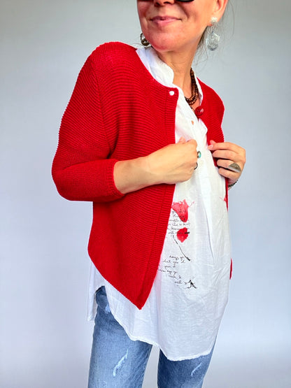 Strickjacke Lamour Rot