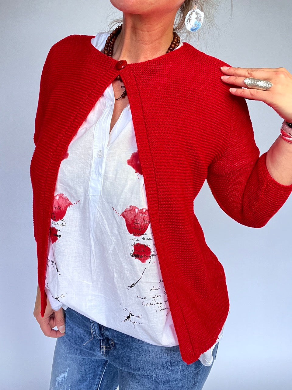 Strickjacke Lamour Rot