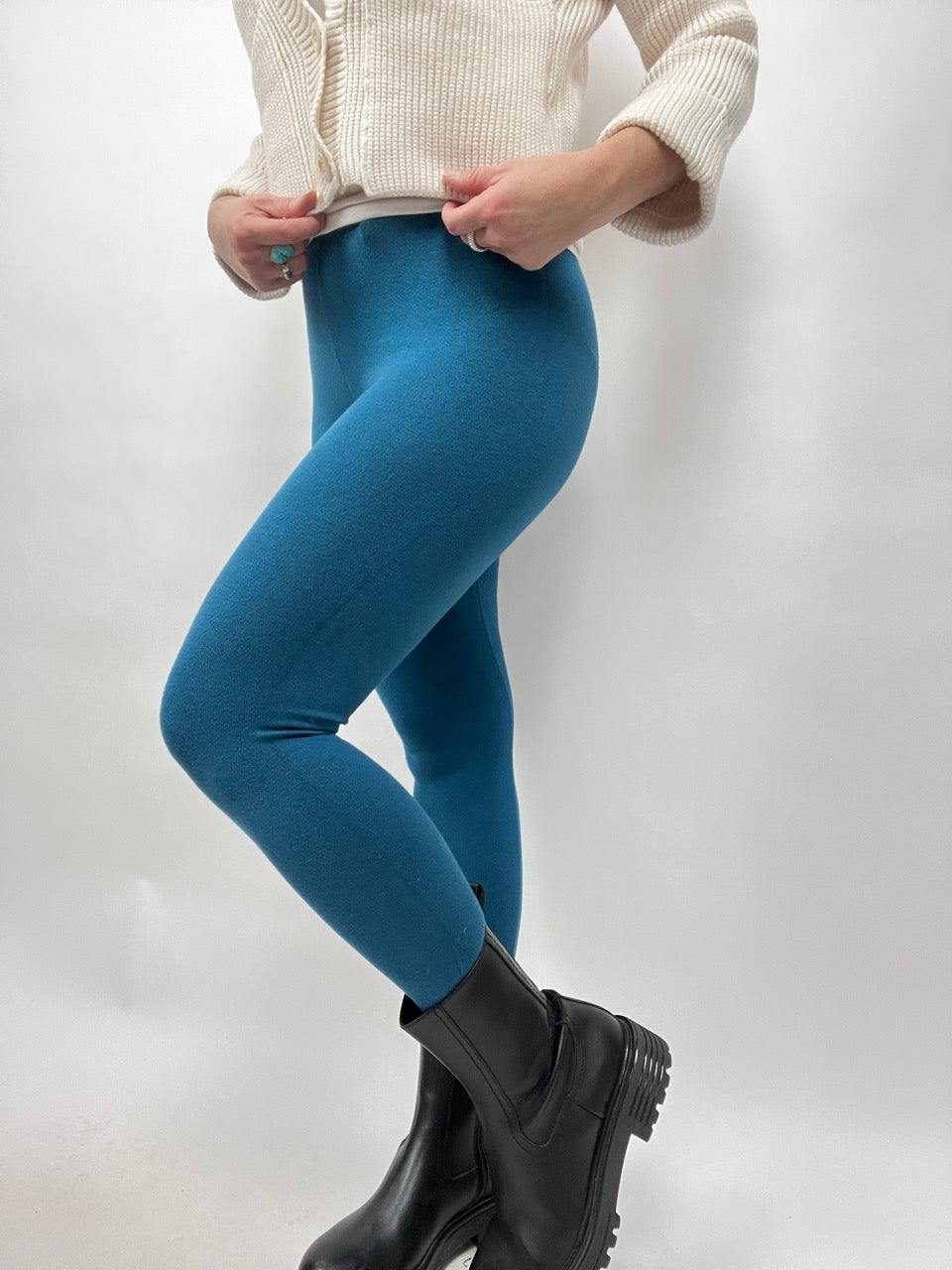 Leggings Strickschick Petrol